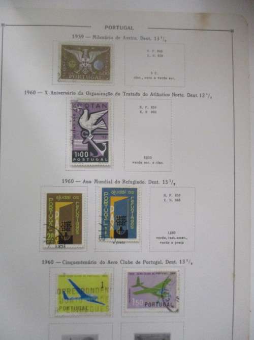 PORTUGAL USED MOUNTED STAMPS 1959