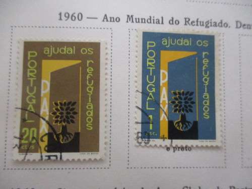 PORTUGAL USED MOUNTED STAMPS 1959
