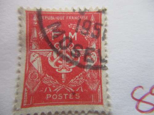 FRANCE - REVENUE AND PRINTED OVER FRENCH USED MOUNTED STAMPS
