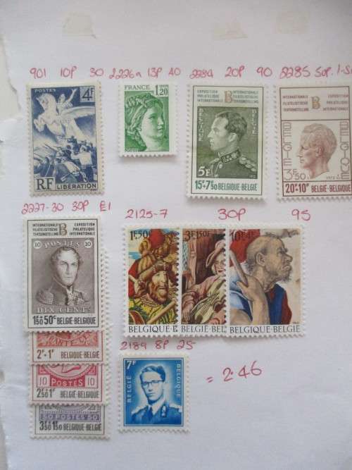 BELGIUM - LOT OF MOUNTED UNUSED STAMPS