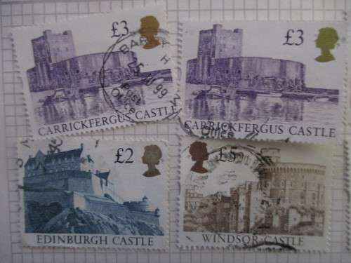 GREAT BRITAIN - USED CASTES MOUNTED STAMPS