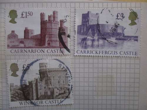 GREAT BRITAIN - USED CASTES MOUNTED STAMPS