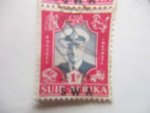 SOUTH AFRICA - UNION OF SA 1947  KING GEORGE VI PRINTED OVER SWA
