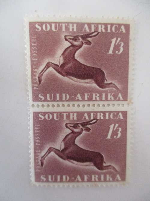 SOUTH AFRICA - PAIR SPRINGBOK  MINT STAMPS