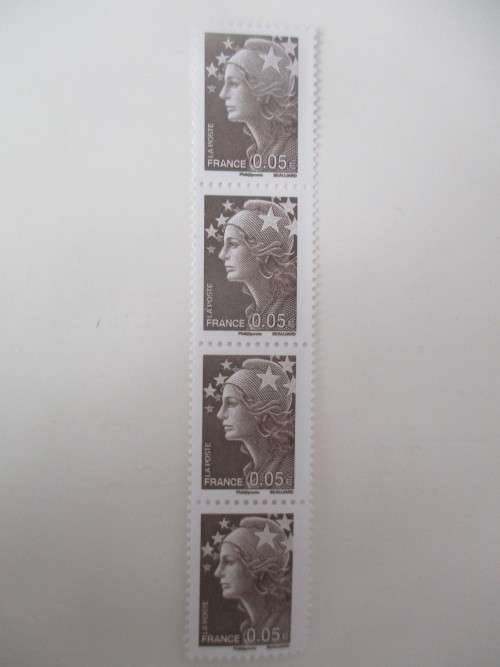 FRANCE - MARIANNE DE BEAUJARD 2008 4 MINT STAMPS BLOCK