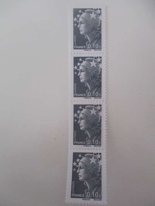 FRANCE - MARIANNE DE BEAUJARD 2008 4 MINT STAMPS BLOCK