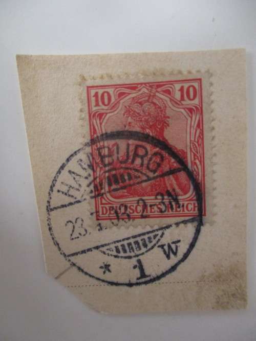 GERMANY - DEUTCHES REICH USED MOUNTED STAMP