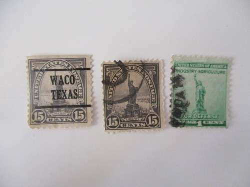 AMERICA - VARIOUS USED STATUE OF LIBERTY  STAMPS