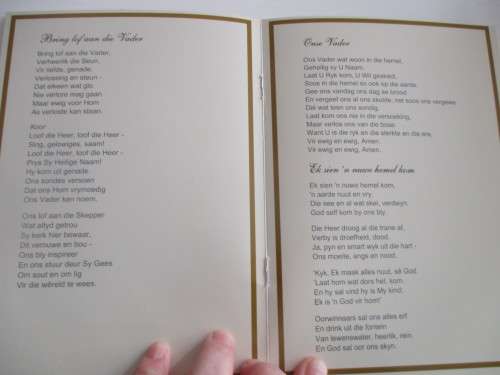 BURIAL PROGRAMME OF FORMER PRESIDENT PW BOTHA  2006