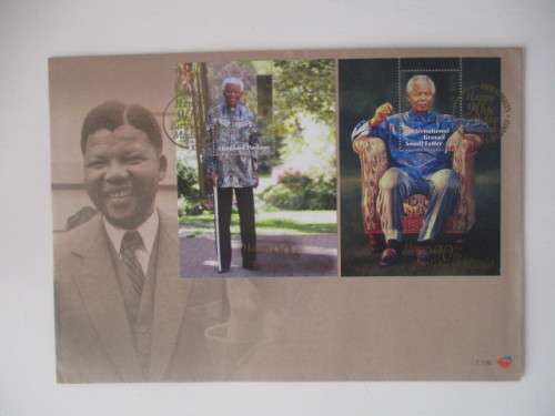 MANDELA LOT - FIRST DAY COVER - 90TH BIRTHDAY  CAPSULATED COIN AND NEWSPAPER