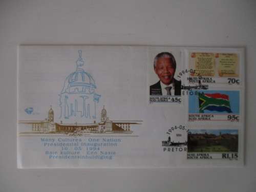 MANDELA LOT COIN WITH  2 FIRST DAY COVERS