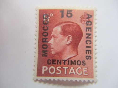 MOROCCO -  MOROCCO AGENCIES  PRINTED OVER GREAT BRITAIN STAMP UNUSED STAMP