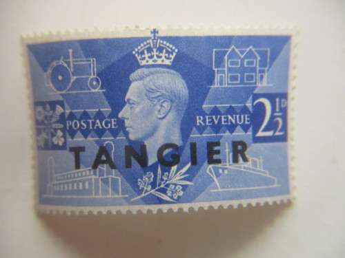 MOROCCO -  MOROCCO AGENCIES  PRINTED OVER GREAT BRITAIN STAMP UNUSED STAMP