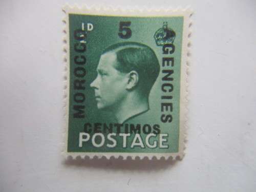 MOROCCO -  MOROCCO AGENCIES  PRINTED OVER GREAT BRITAIN STAMP UNUSED STAMP