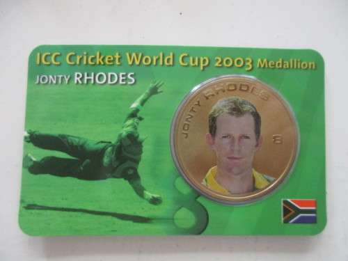 ICC CRICKET WORLD CUP 2003 MEDALLION -  JONTY RHODES