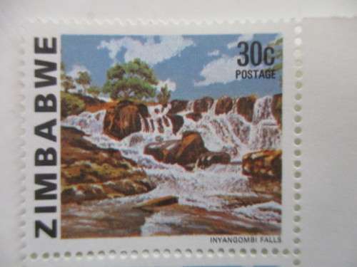 ZIMBABWE - 3 MINT STAMPS - INYANGOMBI FALLS  30c
