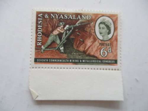 RHODESIA AND NYASALAND MINT STAMP