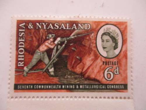RHODESIA AND NYASALAND MINT STAMP