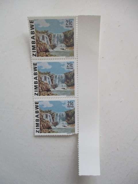 ZIMBABWE ODZANI FALLS  21c  MINT STAMPS