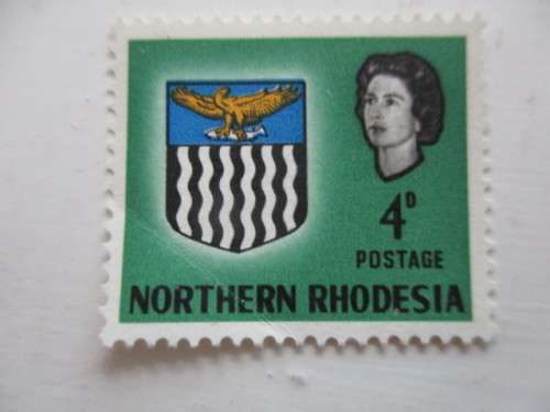 NORTHERN RHODESIA - 1963 COAT OF ARMS 4D  MINT STAMP