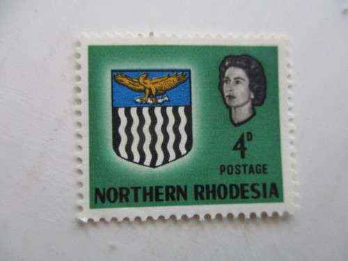 NORTHERN RHODESIA - 1963 COAT OF ARMS 4D  MINT STAMP