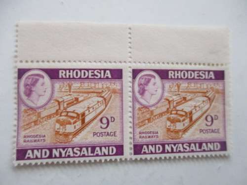 RHODESIA AND NYASALAND MINT STAMPS  9D X2