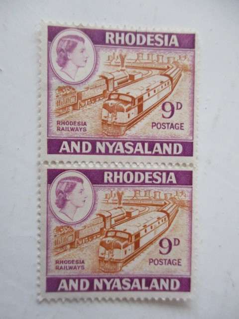 RHODESIA AND NYASALAND MINT STAMPS  9D X2