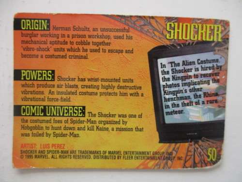 DC / MARVEL GOLD FOIL SIGNATURE SERIES FLEER ULTRA SHOCKER