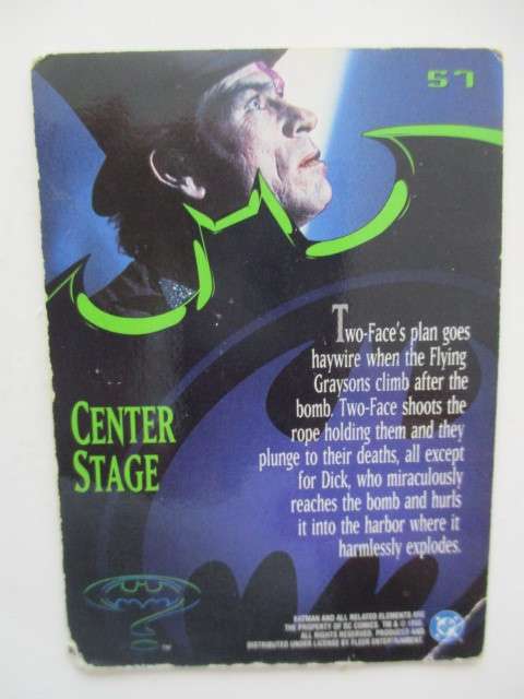 DC / MARVEL - FLEER ULTRA - TRADING CARD - BATMAN / CENTER STAGE   1995  95