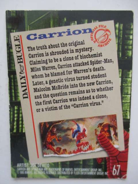 DC / MARVEL - FLEER ULTRA - TRADING CARD - SPIDER-MAN - CARRION   1995