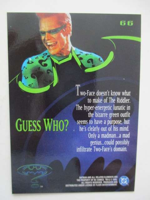 DC / MARVEL - FLEER ULTRA - TRADING CARD - BATMAN /GUESS WHO      95