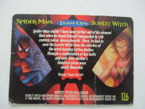 DC / MARVEL - FLEER ULTRA - TRADING CARD - SPIDER-MAN - SCARLET WITCH 1995