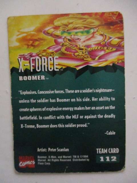 DC / MARVEL - FLEER ULTRA - TRADING CARD  - BOOMER  1995 -