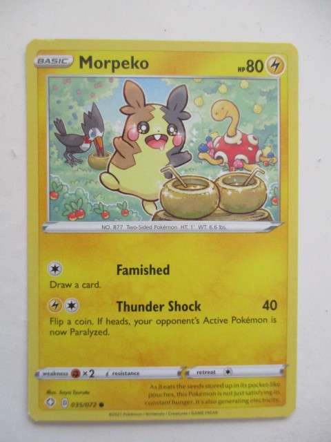 POKEMON TRADING CARD - HP 80 MORPEKO