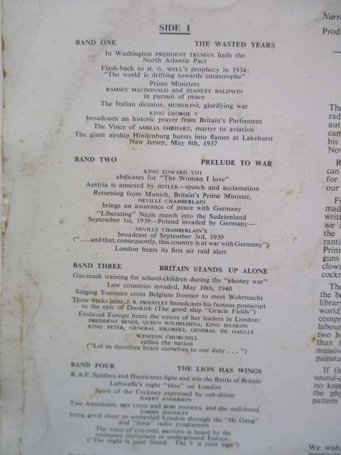 LOVELY LP IN GREAT SHAPE THE SOUNDS OF TIME 1934 - 1949  FAMOUS MEN