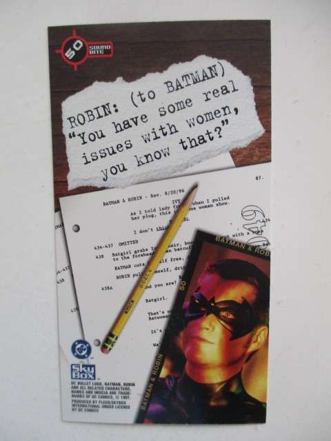 DC SKYBOX - WIDEVISION TRADING CARD  / BAT-MAN AND ROBIN NO. 50/ 1997
