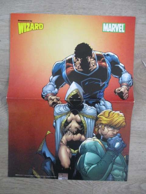 MARVEL POSTER PRESENTED  BY WIZARD 2 SIDED POSTER - 26 X  35 CM