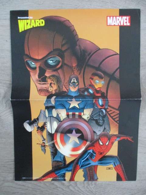MARVEL POSTER PRESENTED  BY WIZARD 2 SIDED POSTER - 26 X  35 CM
