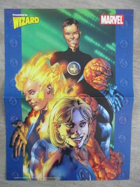 MARVEL POSTER PRESENTED  BY WIZARD 2 SIDED POSTER - 26 X  35 CM