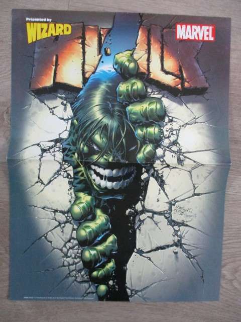 MARVEL POSTER PRESENTED  BY WIZARD 2 SIDED POSTER - 26 X  35 CM