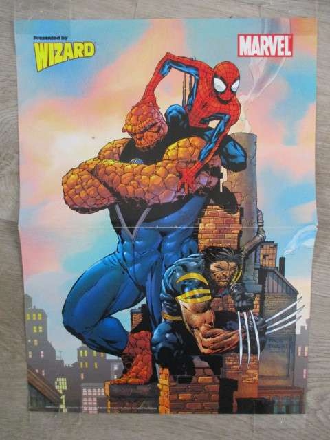 MARVEL POSTER PRESENTED  BY WIZARD 2 SIDED POSTER - 26 X  35 CM