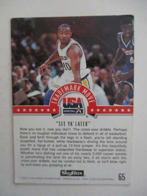 SKYBOX - USA BASKETBALL CARDS MAGIC ON - TIM HARDAWAY