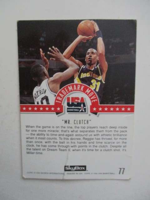 SKYBOX - USA BASKETBALL CARDS MAGIC ON - REGGIE MILLER