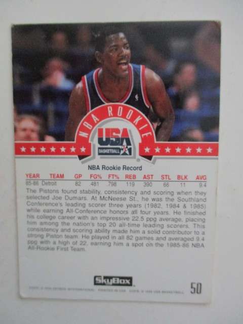 SKYBOX - USA BASKETBALL CARDS MAGIC ON - JOE DUMARS