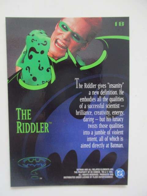 DC / MARVEL - FLEER ULTRA 1995 BATMAN -  THE RIDDLER