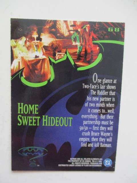 DC /  MARVEL - FLEER  ULTRA 1995 BATMAN -  HOME SWEET HIDEOUT