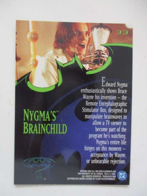 DC /  MARVEL - FLEER  ULTRA 1995 BATMAN -  NYGMA`S BRAINCHILD