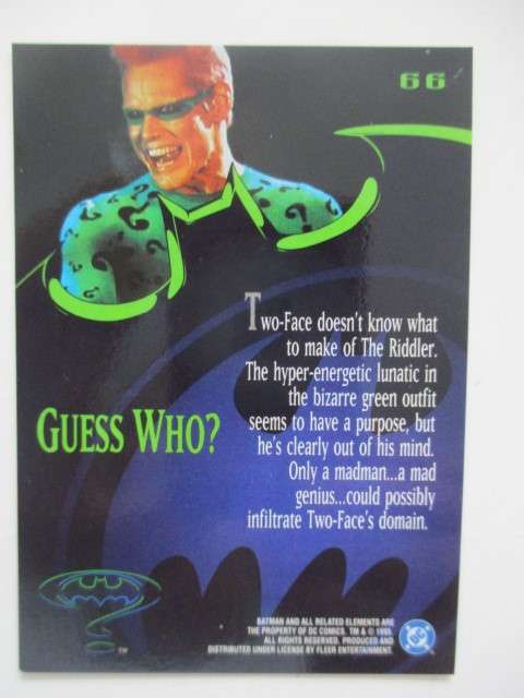 DC/ MARVEL-  - FLEER ULTRA 1995 - BATMAN -  GUESS WHO