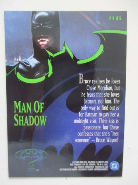 DC /  MARVEL - FLEER  ULTRA 1995 BATMAN -  MAN OF SHADOW