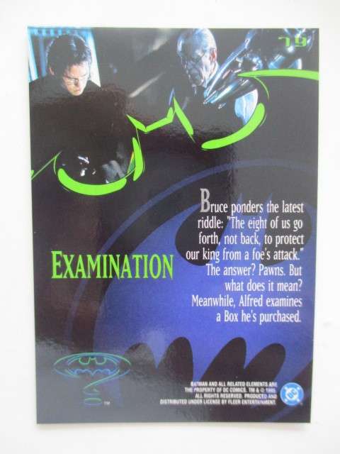 DC /  MARVEL - FLEER  ULTRA 1995 BATMAN -  EXAMINATION